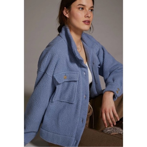 Anthropologie Fleece Bomber Jacket - Picture 2 of 7